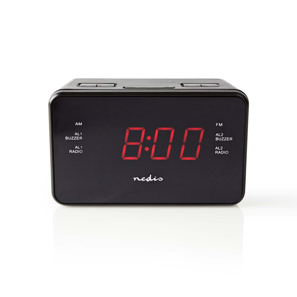 RAD. RELOJ NEDIS CLAR002BK LED AM/FM