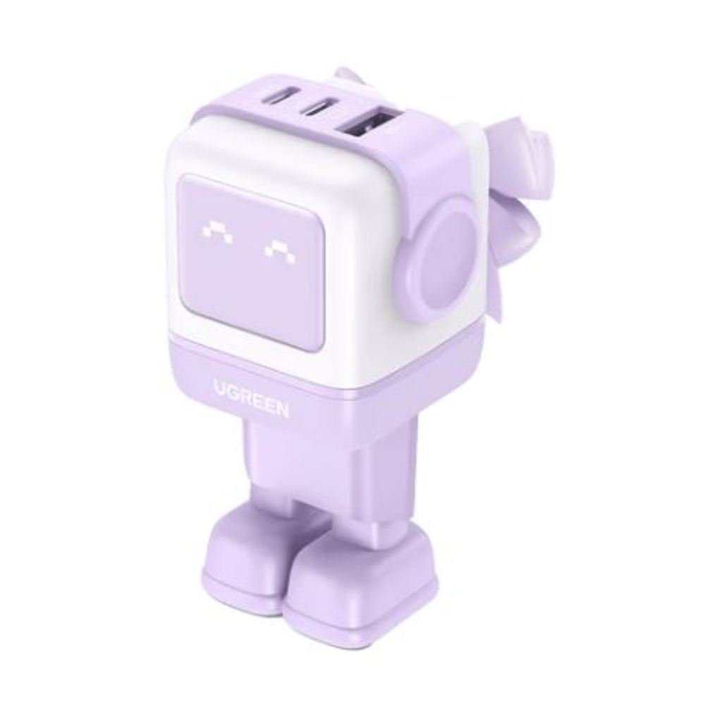 CARGADOR UGREEN ROBOT USB-A+2C 65W PURPL