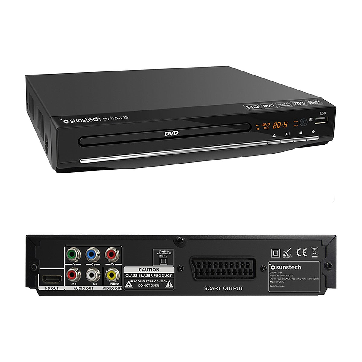 DVD SUNSTECH DVPMH225BK COMPACTO