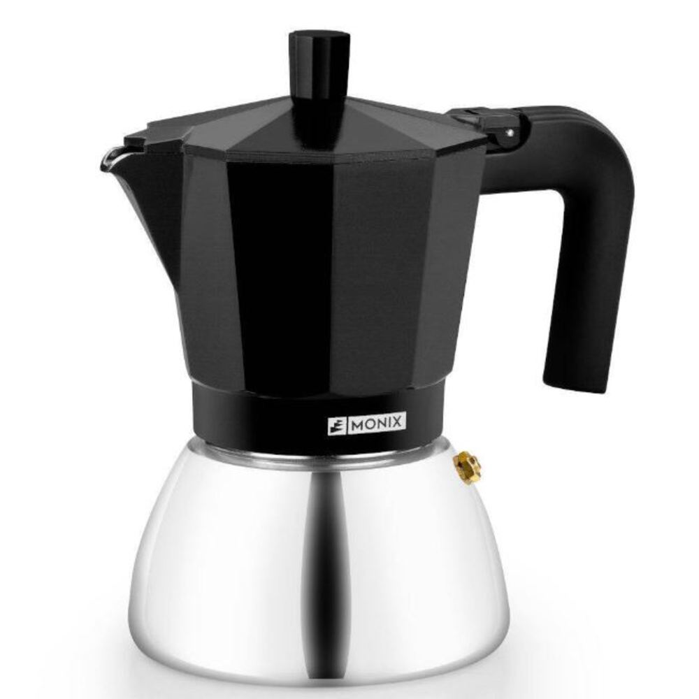 CAFETERA MONIX M863006 INOX BLACK 6T