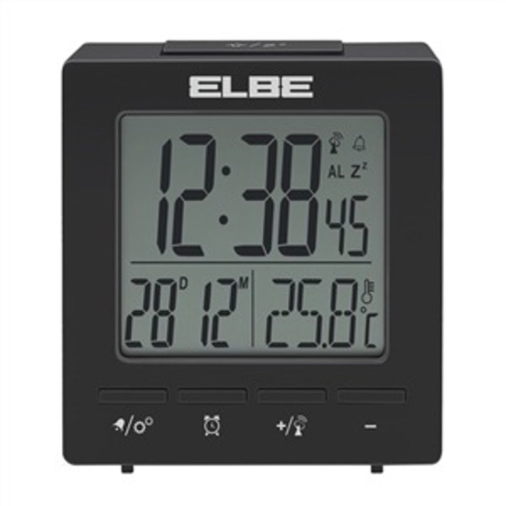 RAD. RELOJ ELBE RD-005-N C/TERMOMETRO