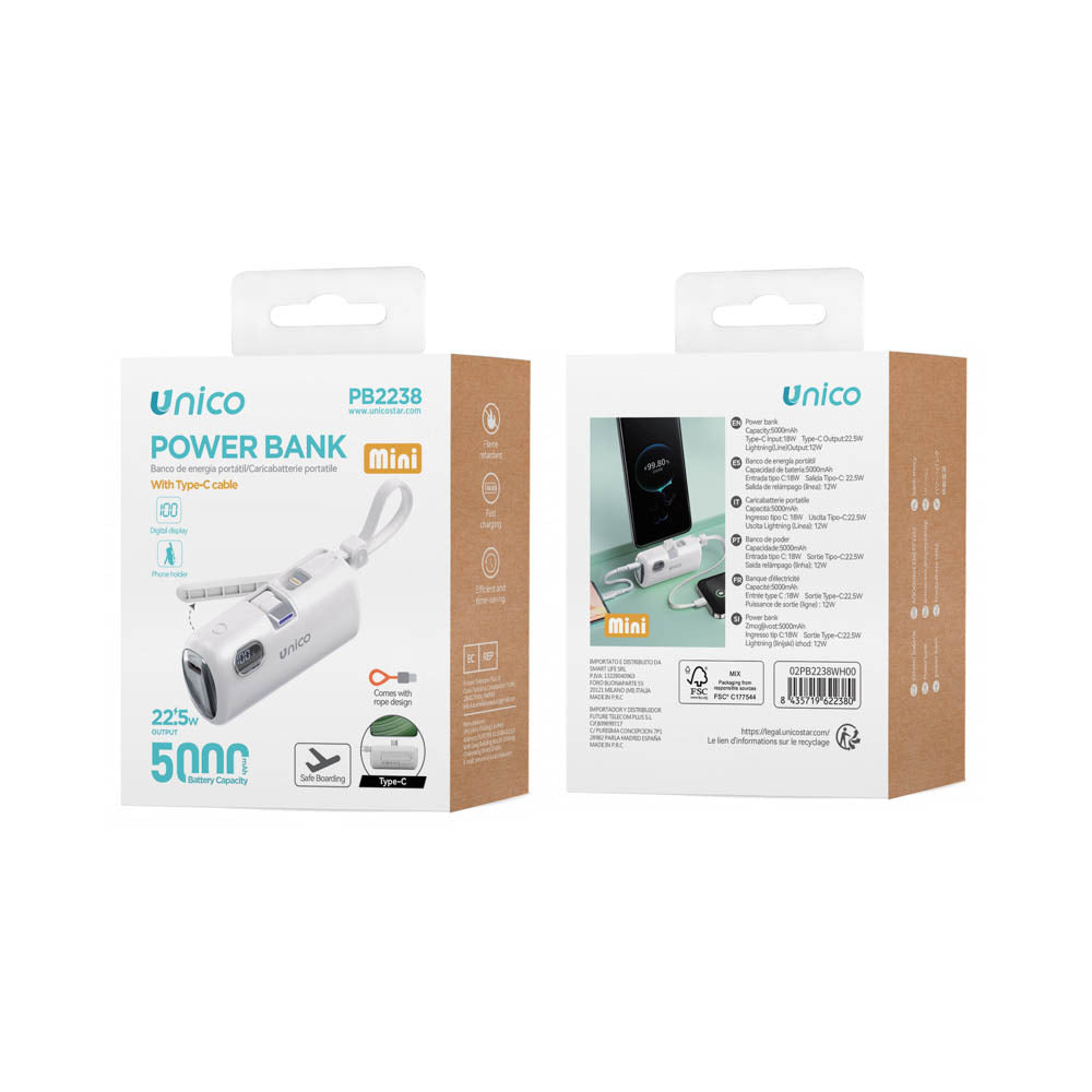 POWERBANK UNICO PB2238 22.5W 5000MAH