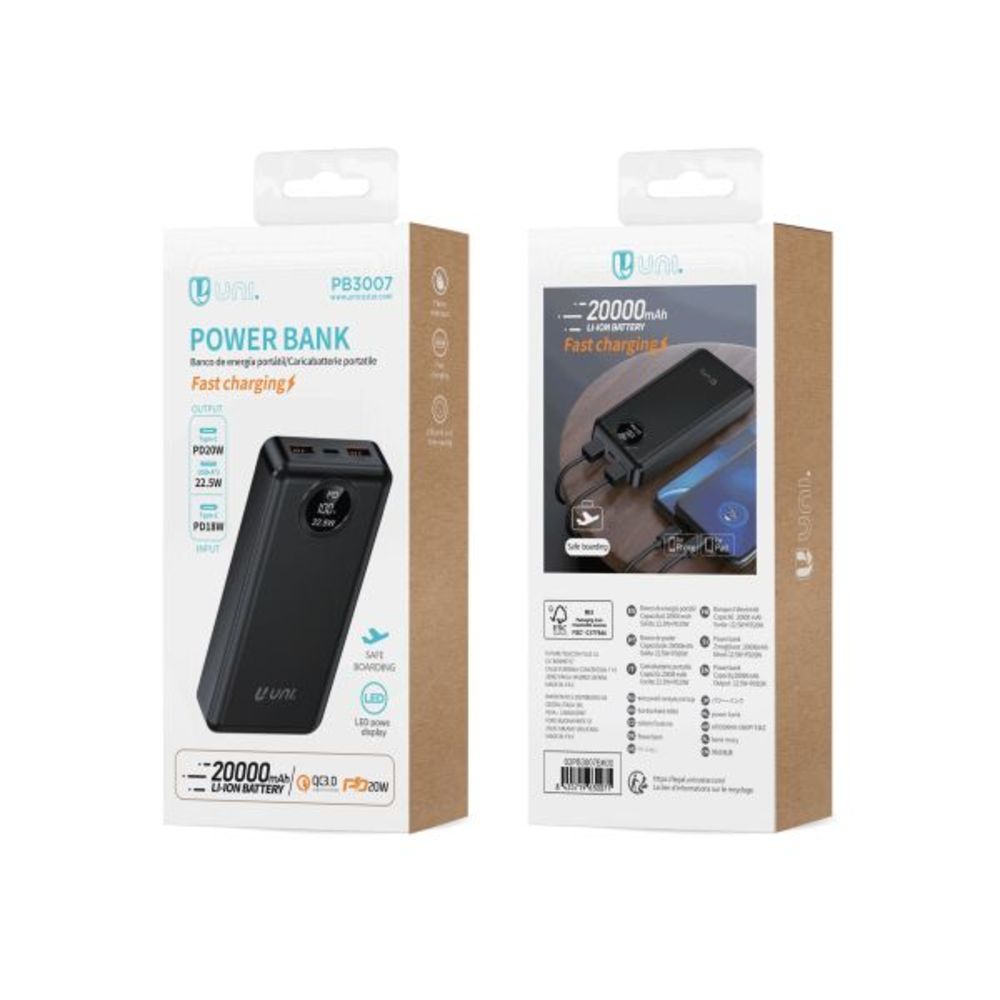 POWERBANK UNICO PB3007 22.5W 20000MAH