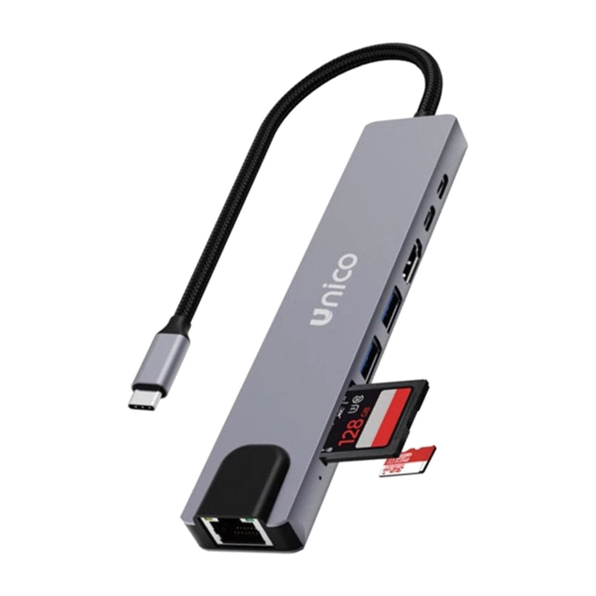 HUB UNICO 18645 HUB 8EN1 TIPO C PD 100W