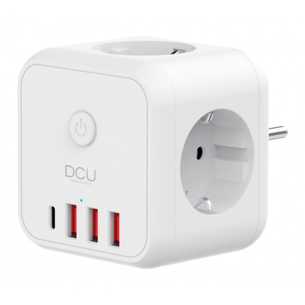 REGLETA DCU 37400120 CUBO 3 TOMAS+4USB