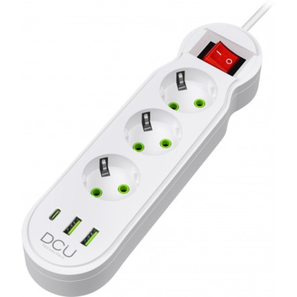 REGLETA DCU 37400103 3 TOMAS + 3 USB