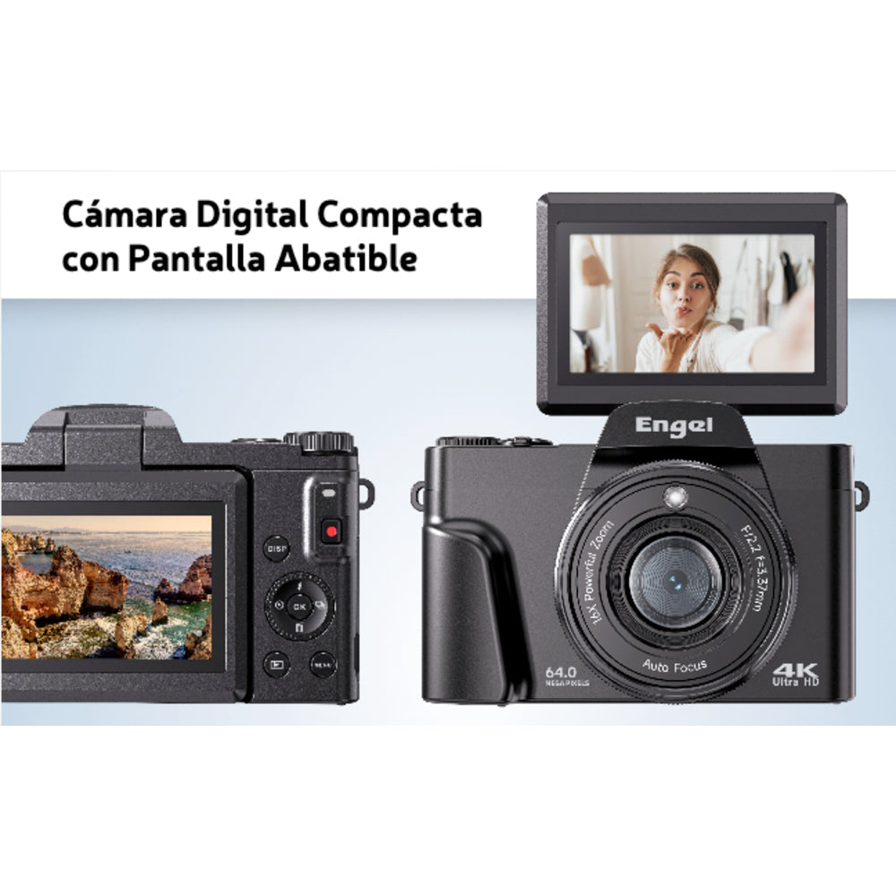 CAMARA FOTOS ENGEL EC3000B 4K 16MP NEGRA