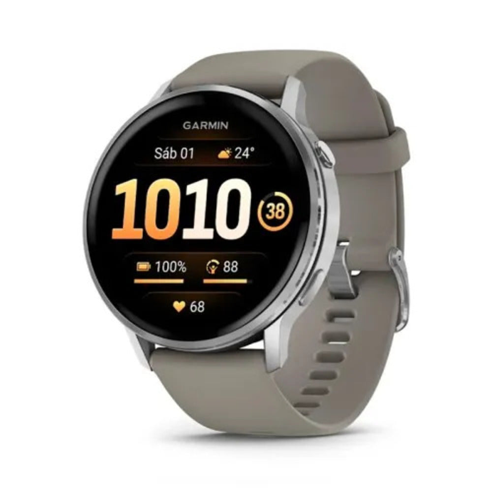 RELOJ GARMIN VENU 4 45 MM PLATEADO BISEL