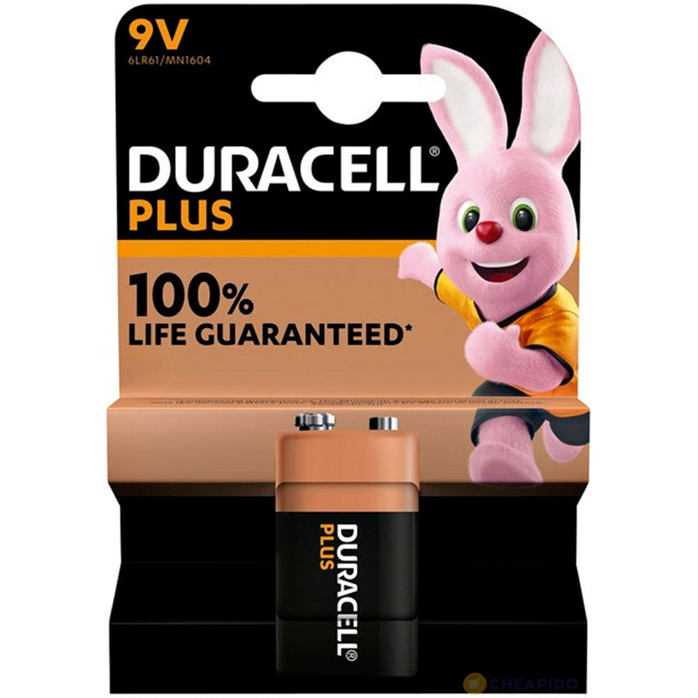 PILA DURACELL ALCALINA PLUS 9V (6LR61)K1