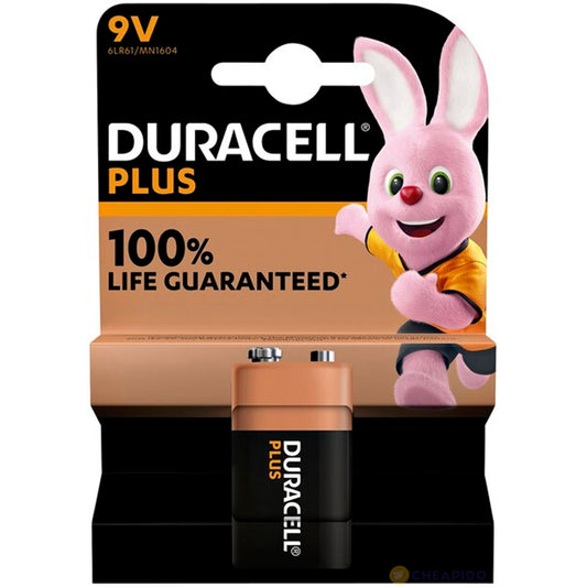 PILA DURACELL ALCALINA PLUS 9V (6LR61)K1