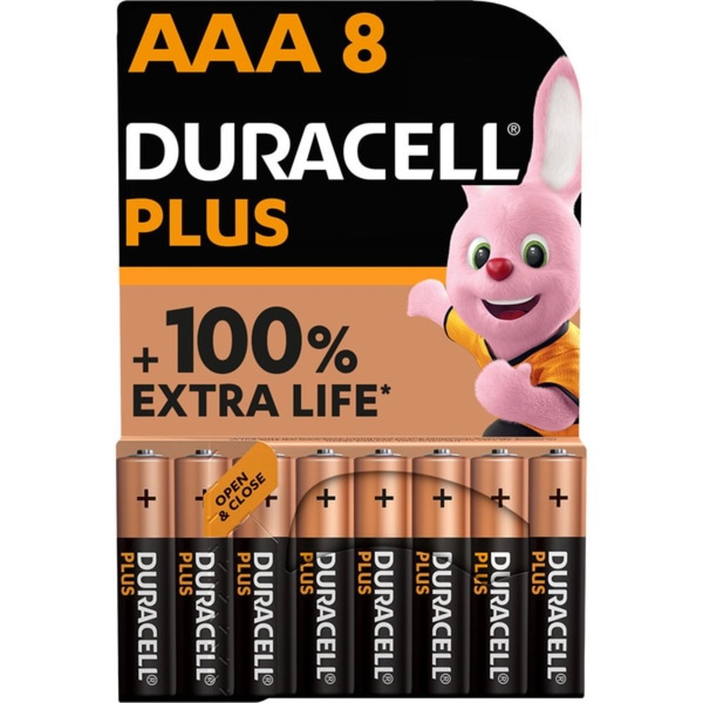 PILA DURACELL ALCAL.PLUS AAA PBA LR03 B8