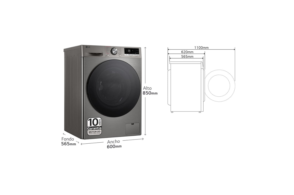 LAVADORA LG F4WR7010AGS A 10KG 1400RPM