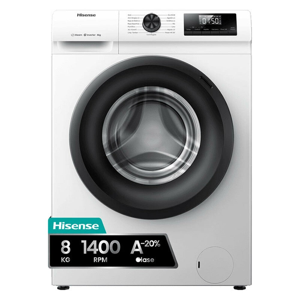 LAVADORA HISENSE WF1Q8041BW A 8KG 1400RP