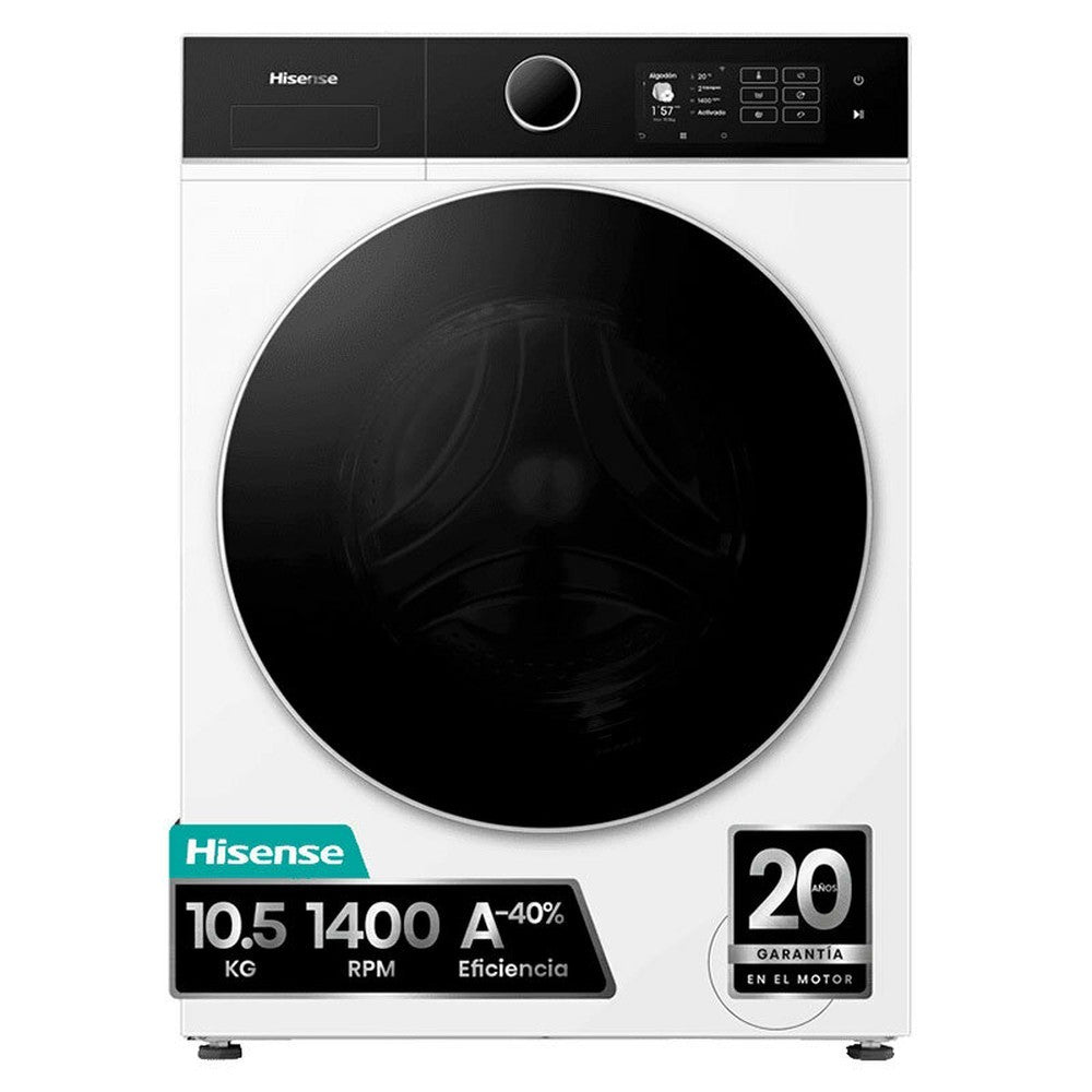 LAVADORA HISENSE WF5I1045BWQ A 10KG 1400