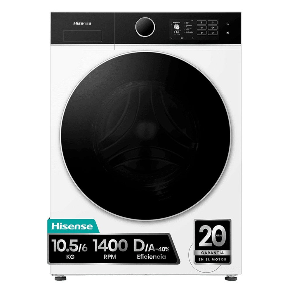LAVADORA HISENSE WD5I1045BWQ D/A 10,5/6K