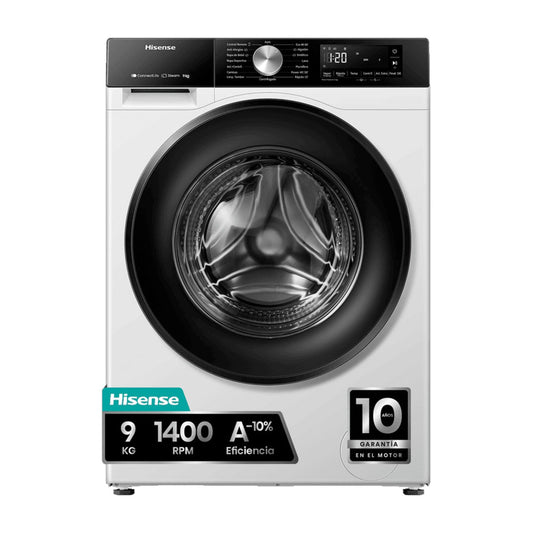 LAVADORA HISENSE WF3S9043BW1 A 9KG 1400R