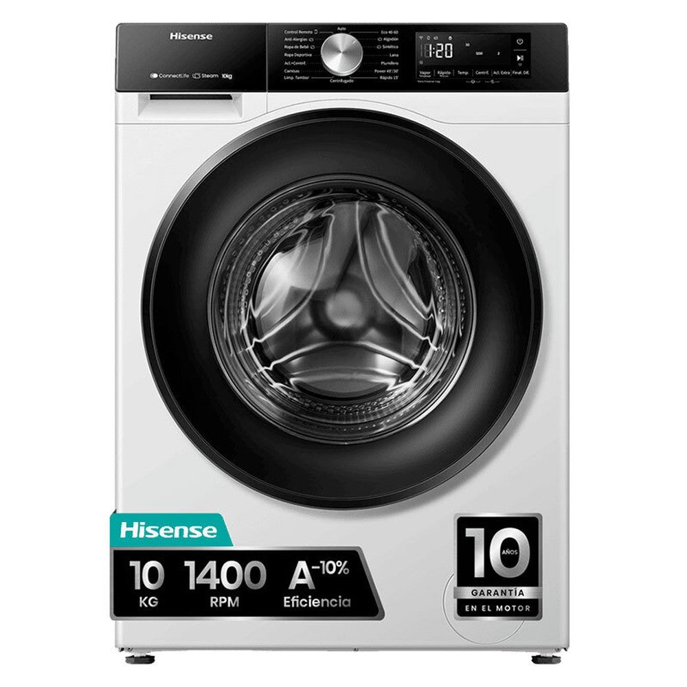 LAVADORA HISENSE WF3S1043BW1 A 10.5KG
