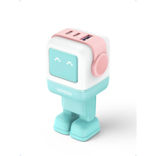 CARGADOR UGREEN ROBOT USB-A+2C 65W PINK-