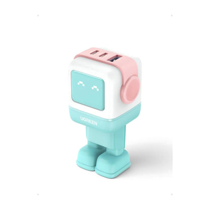 CARGADOR UGREEN ROBOT USB-A+2C 65W PINK-