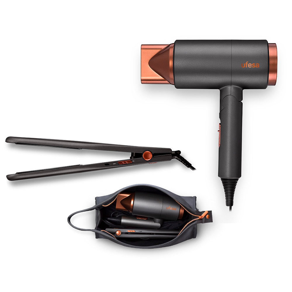 SECADOR UFESA MY GLAMOUR SET + PLANCHA
