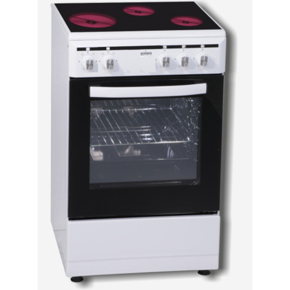 COCINA ROMMER CVH-53 3Z VITRO BLANCA