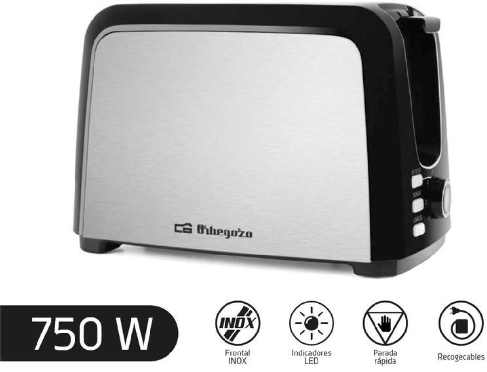 TOSTADOR ORBEGOZO TO3060 750W INOX