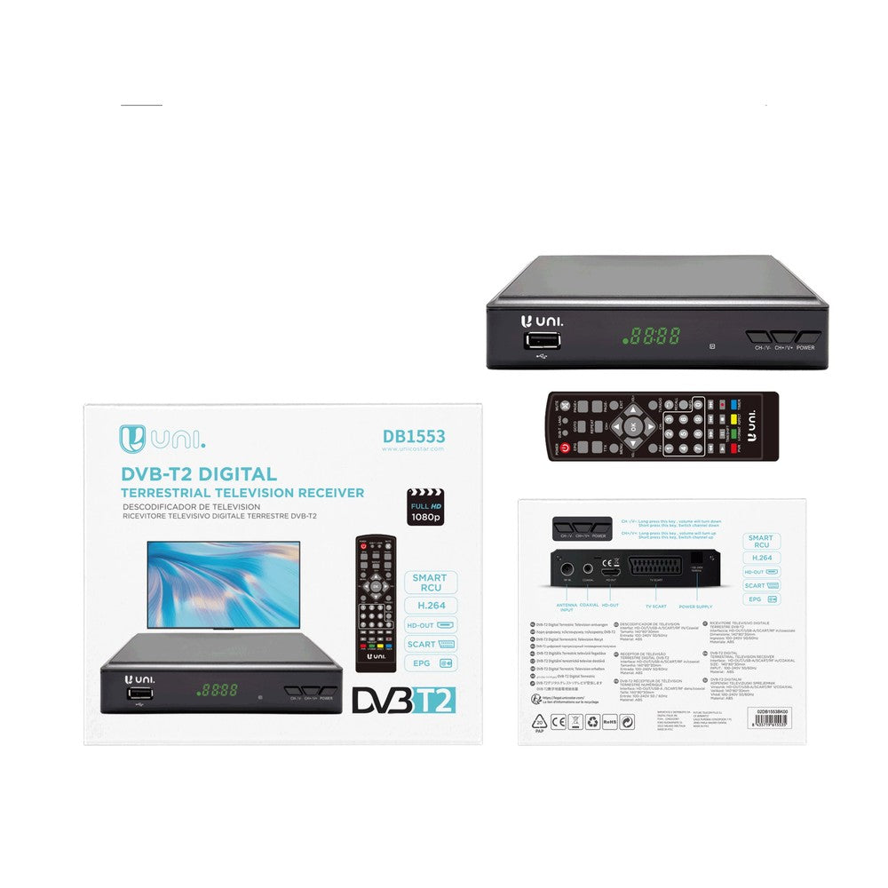 SINTONIZADOR UNICO DB1553 DVB-T2