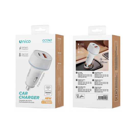 CARGADOR UNICO CC1747 COCHE PD 30W USB A