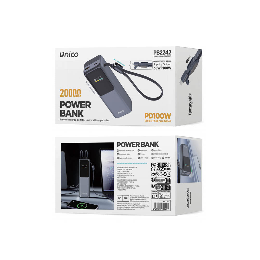 POWER BANCK UNICO PB2242 100/65W 20000MA