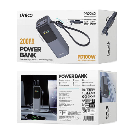 POWER BANCK UNICO PB2242 100/65W 20000MA