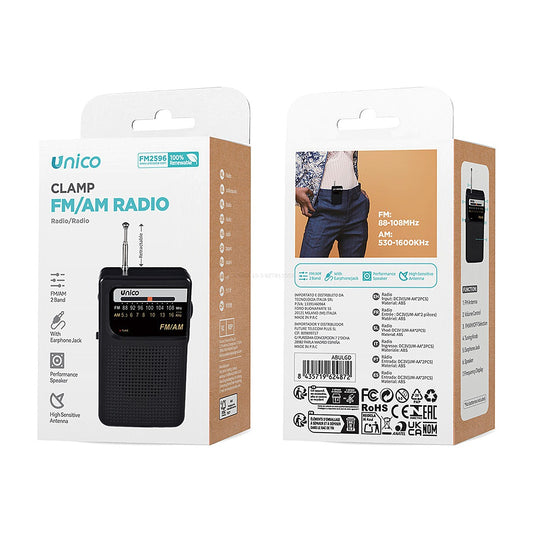 TRANSISTOR UNICO FM2596 FM NEGRO