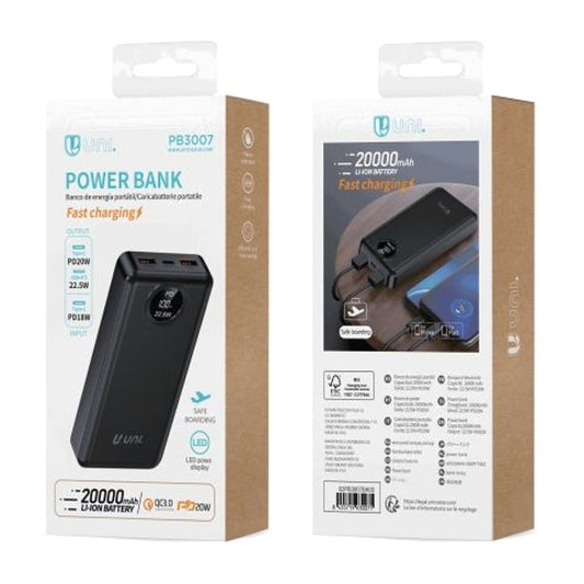 POWERBANK UNICO PB3007 22.5W 20000MAH