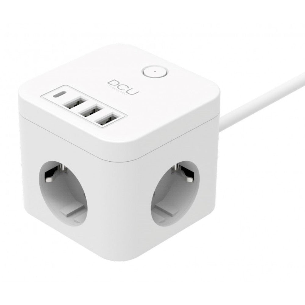REGLETA DCU 37400110 CUBO 3 TOMAS+4USB