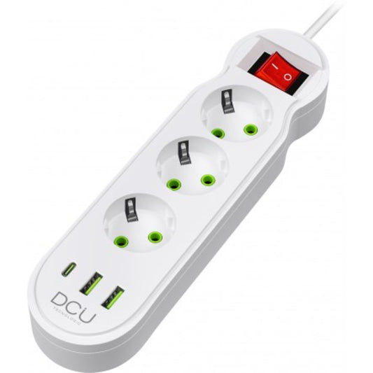REGLETA DCU 37400103 3 TOMAS + 3 USB