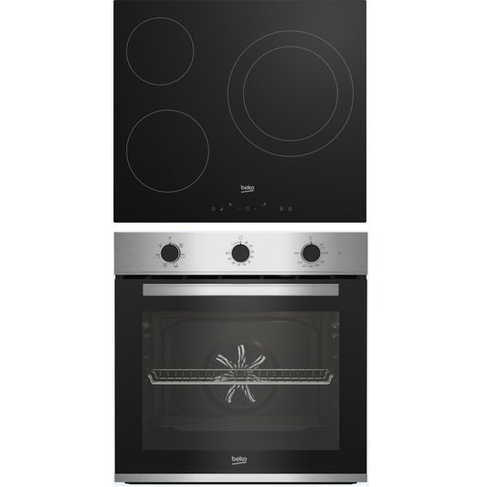 CONJUNTO BEKO BBSE12120XD + 3 VITRO INOX