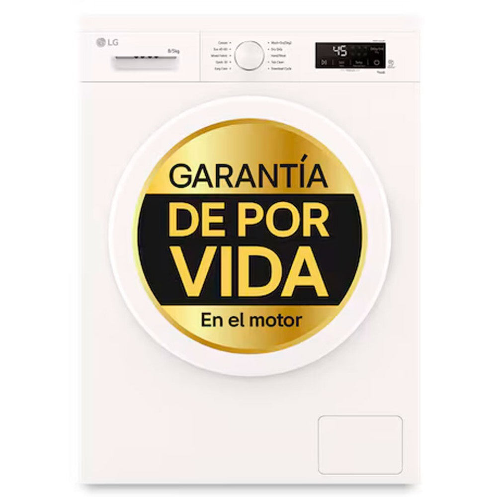 LAVADORA LG W4X1085NWH A/E 8/5KG 1400RPM
