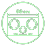 Placas inducción 80 cm