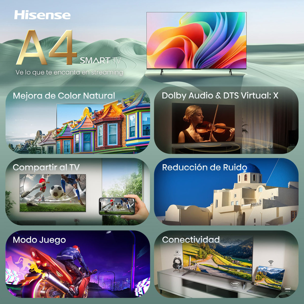 TVC HISENSE 40" LED 40A4S HD STV