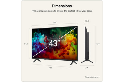 TVC LG 43" LED 43QNED72B6B.AEU QNED -