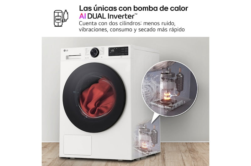 SECADORA LG RHX5009TLB B 9KG BLANCA - -