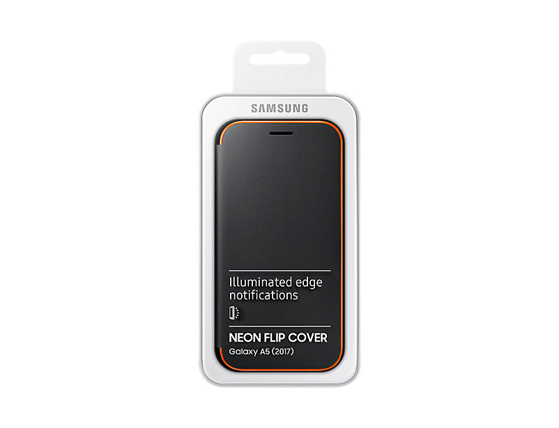 FUNDA SAMSUNG FLIP COVER NEON A5 NEGRA