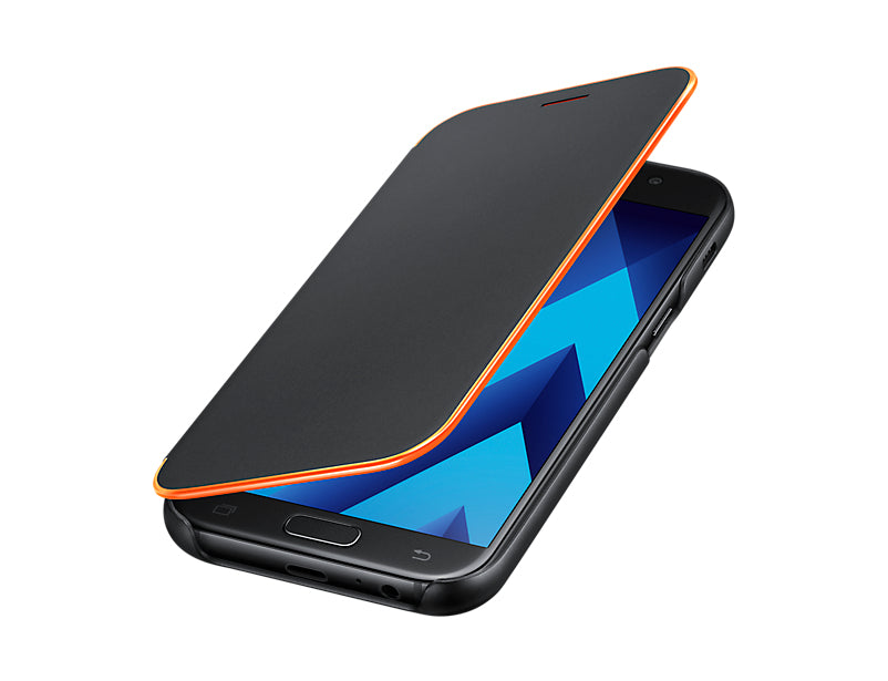FUNDA SAMSUNG FLIP COVER NEON A5 NEGRA