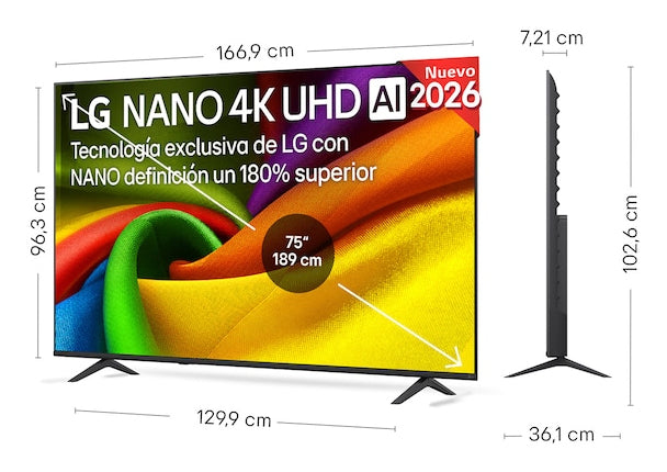 TVC LG 75" LED 75NU850B6LA.AEU NANO 4K -