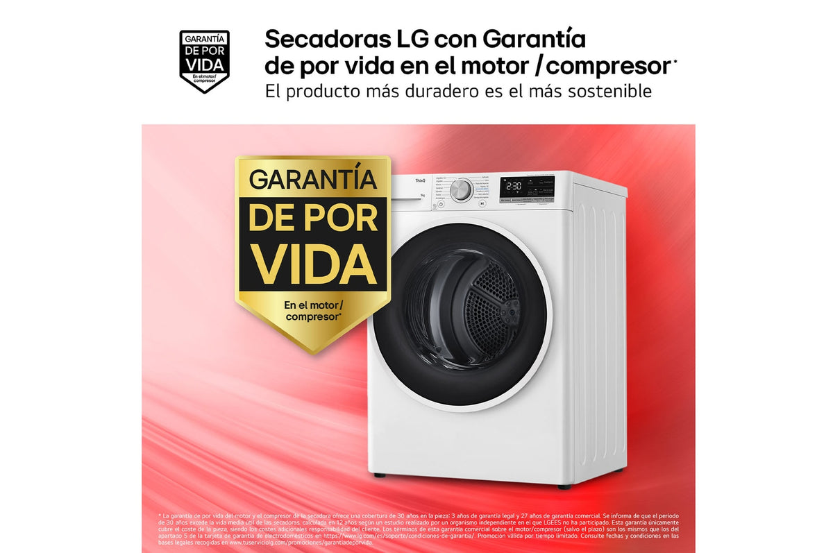 SECADORA LG RH90V5AV6N D 9KG BLANCA